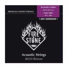 Струни для акустичної гітари Fire&Stone 80/20 Bronze, 11-52
